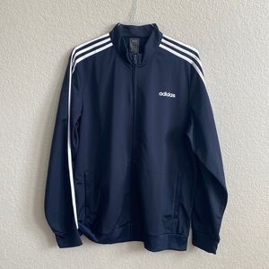 Adidas navy blue zip up hoodie.